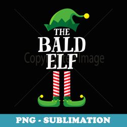 bald elf matching family group christmas party - instant sublimation digital download