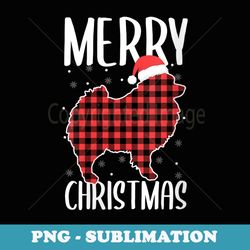 s christmas pomeranian dog red plaid dog lover pajama - png sublimation digital download