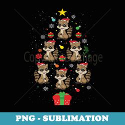 raccoon christmas tree lights ugly christmas er x-mas - creative sublimation png download