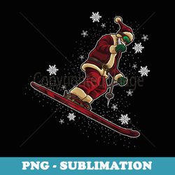 skiing santa claus - funny winter sports for xmas