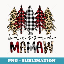 personalized blessed mamaw christmas tree leopard - premium png sublimation file