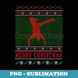 ugly hip hop christmas b-boy breakdance xmas t - vintage sublimation png download