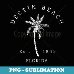 fun destin beach fl novelty palm tree graphic novelty art - sublimation png file