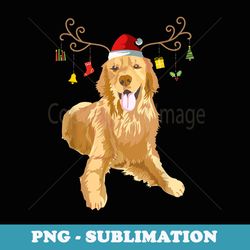 golden retriever ugly xmas er antlers dog lover - modern sublimation png file