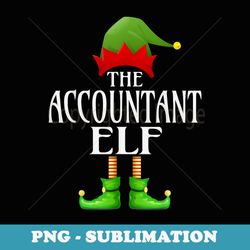 accountant elf xmas funny family matching group christmas - premium png sublimation file