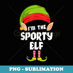 funny sporty elf matching family group pj christmas - creative sublimation png download