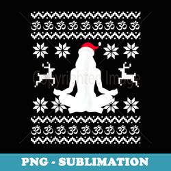 funny spiritual xmas yogi santa hat ugly yoga christmas - stylish sublimation digital download