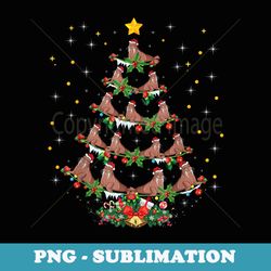 funny walrus lover xmas walrus christmas tree - artistic sublimation digital file