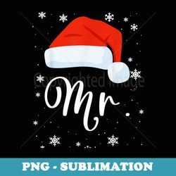 mr and mrs claus couples matching christmas pajamas santa - decorative sublimation png file