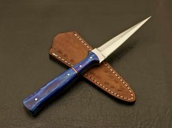 classical custom handmade knives d2 stainless steel, the ultimate hunting and skinning knife with custom sheath