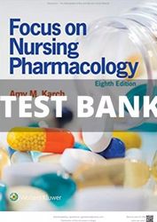 focus on nursing pharmacology 8th edition test bank