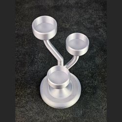 candle holder in sleek design for 3_tea_lights 3dstl printer