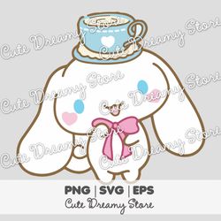 tea time cinnamoroll clipart svg / png / eps vector 04