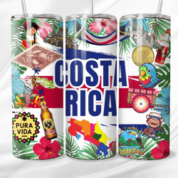 costa rica flag digital download for tumbler wraps, mouse pad designs, mugs, t-shirts