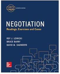 test bank negotiation readings, exercises and cases 7th edition roy j. lewicki, bruce barry, david m. saunders