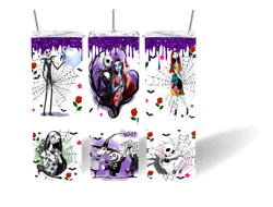 purple nightmare christmas tumbler gift