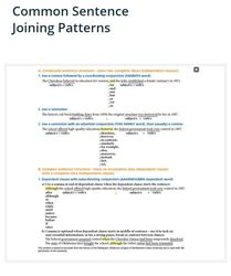 building writing skills the hands-on way - online resource pages: common sentence joining patterns 1 pdf instant downloa