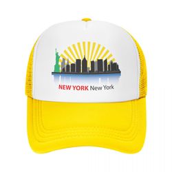 new york mesh cap trucker cap sports baseball cap unisex casual adjustable hat hip hop cap