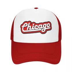 chicago retro trucker hat baseball cap adjustable dad hat