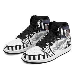 designer anime shoes j1 basketball shoes demon slayer obanai iguro sneakers