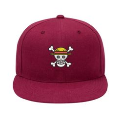 one piece straw hat crew logo cap anime baseball cap for men