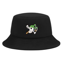 men women sun hat anime bucket cap fisherman hats luffy jolly roger skull embroidered bucket hat