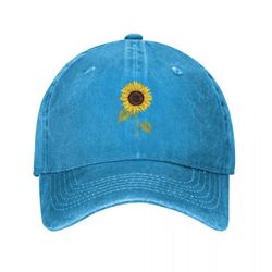 adjustable washed vintage dad hat men's women's sunny sunflower baseball cap