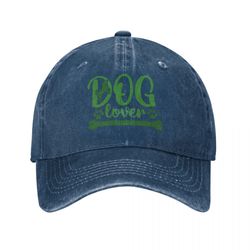 washed baseball cap denim cotton dad hat adjustable dog lover trucker unisex style hat