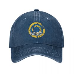 basketball legends hats for men women adjustable baseball cap vintage dad hat denim hat for summer hiking running