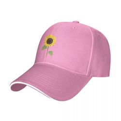 unisex vintage washed sunny sunflower baseball cap-adjustable plain sports fashion dad hat