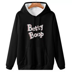 retro betty boop cartoon character hoodie sweatshirt for women