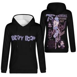 betty boop out hoodie sweatshirt streetwear women clothing