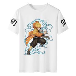 demon slayer t shirt mens blade of ghost graphic t-shirt kimetsu no yaiba anime white tshirt