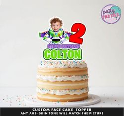 buzz lightyear cake topper - face cake topper -personalized face- cake topper- birthday party topper