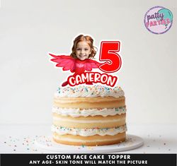 pj mask cake topper - face cake topper -personalized face- cake topper- birthday party topper