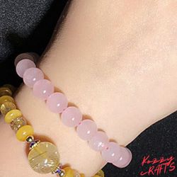 summer sale!! 90 carat certified natural rose quartz bracelet 8mm - genuine love stone jewelry, crystal bead