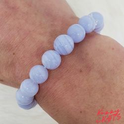 grade a++ angelite crystal bead bracelet 8 mm genuine gemstone for compassion, peace, and tranquility