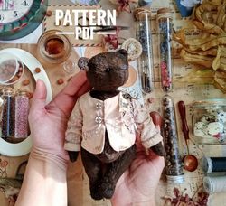 pattern pdf artist teddy bear 20 cm