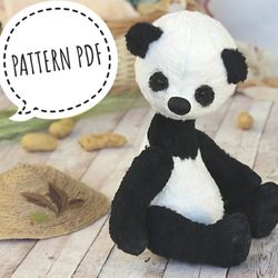 pattern pdf artist teddy panda 19 cm