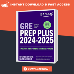 gre prep plus 2024-2025 - updated for the new gre: by kaplan test prep
