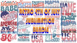 retro 4th of july sublimation bundle