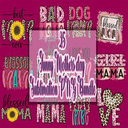 25funny mothers day sublimation png bundle