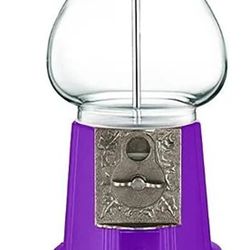 satin purple 11" tall classic gumball/candy dispenser