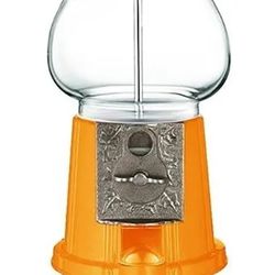 orange 11" tall classic gumball/candy dispenser