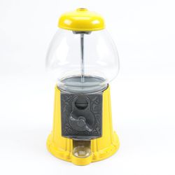 lemon yellow 9" tall classic vintage gumball/candy machine