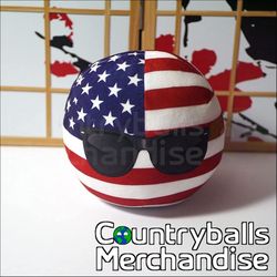 countryballs - america usa american sunglasses plushie