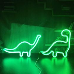 dinosaur neon sign usb led decoration lamp for kids gift toy