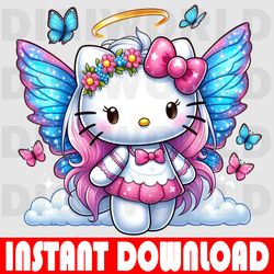 cute butterfly kawaii hello kitty - hello kitty png - hello butterfly kitty png - butterfly hello kity png