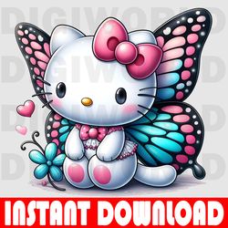 cute butterfly kawaii hello kitty - hello kitty png - hello butterfly kitty png - butterfly hello kity png.