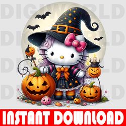 cute halloween kawaii hello kitty - hello witch kitty - hello halloween kitty png - witch halloween hello kity png.